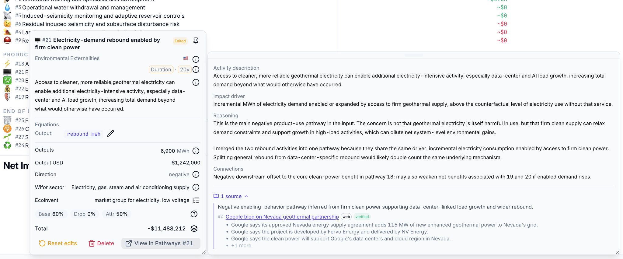 Fervo Energy — detailed pathway view showing the demand rebound mechanism and its valuation